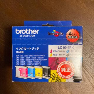 ブラザー(brother)の【brother純正】インクカートリッジ【LC10-4PK】4色パック(PC周辺機器)