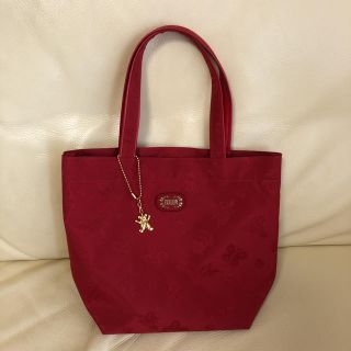 フェイラー(FEILER)の❤️週末Sale❤️フェイラー☆ハイジ　ジャカードバッグ赤(ハンドバッグ)