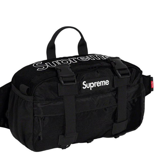 supreme waist bag 19aw BLACK 黒