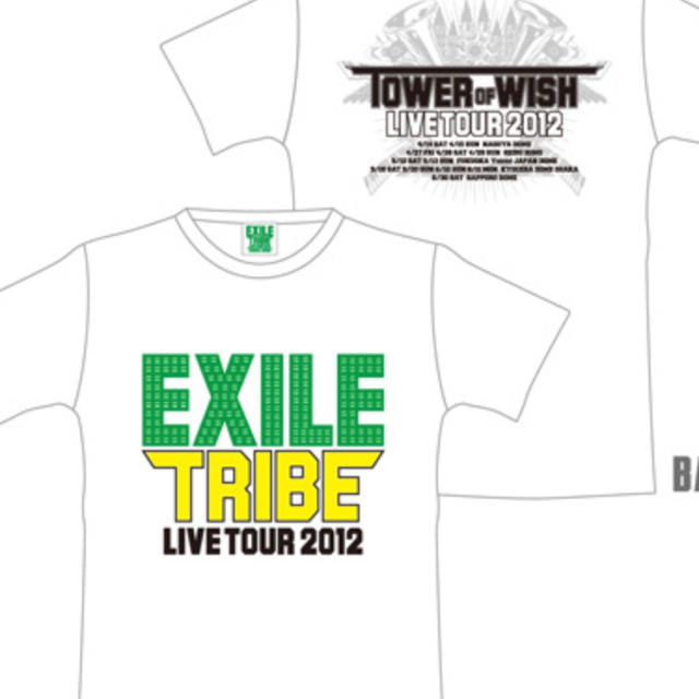 EXILE TRIBE(エグザイル トライブ)のEXILETRIBE  ツアーTシャツホワイト エンタメ/ホビーのタレントグッズ(アイドルグッズ)の商品写真