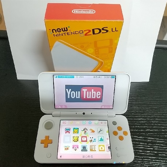 Newニンテンドー2DSLL本体 ホワイト/オレンジ 中古 Nintendo 2DS LL 中古品 ホワイト オレンジ