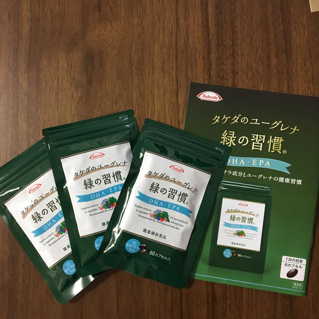 タケダ　ユーグレナ　緑の習慣　60粒　6袋セット