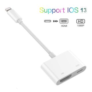iPhone HDMI 変換 アダプタ ライトニング ゲーム TV視聴  (映像用ケーブル)