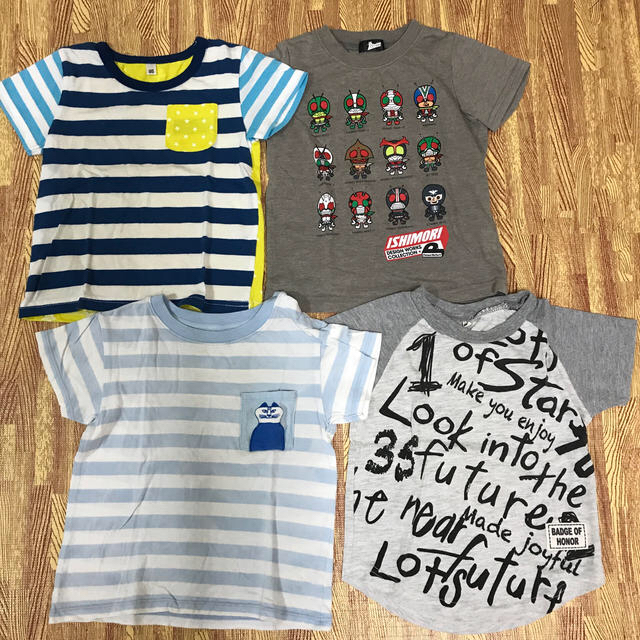 西松屋(ニシマツヤ)の95cm Tシャツセット4枚 キッズ/ベビー/マタニティのキッズ服男の子用(90cm~)(Tシャツ/カットソー)の商品写真