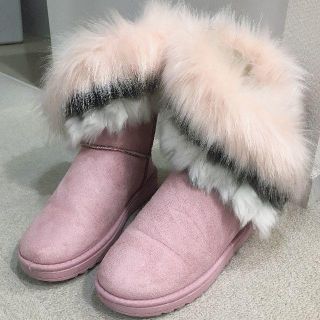 ピンクムートンファーブーツ(ブーツ)