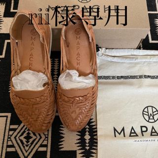 ビューティアンドユースユナイテッドアローズ(BEAUTY&YOUTH UNITED ARROWS)のMAPACHE ALEGRIA レザーフラットシューズ　ベージュ37(その他)