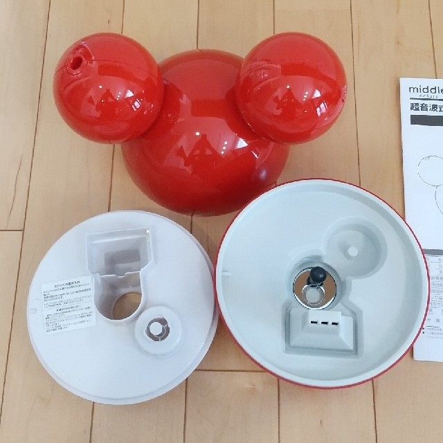 Disney(ディズニー)のmiddle  ディズニーシリーズ  ミッキーマウス  超音波式加湿器 スマホ/家電/カメラの生活家電(加湿器/除湿機)の商品写真