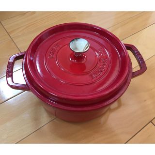 ストウブ(STAUB)のストウブ ピコココットラウンド 22cm 鍋  無水鍋(鍋/フライパン)