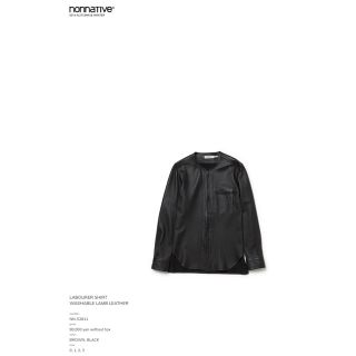 ノンネイティブ(nonnative)のnonnative レザー　ノーカラーシャツ　ノンネイティブ　美品(シャツ)