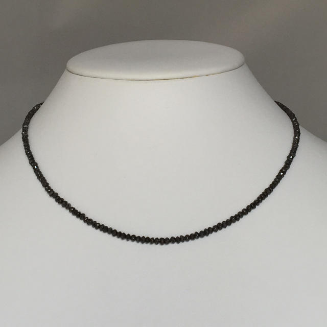 ☆天然ブラックダイヤネックレス 12.00ct K18WG☆-