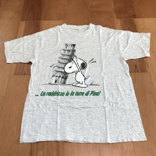 スヌーピー(SNOOPY)のSNOOPY スヌーピー Ｔシャツ イタリア ピサの斜塔(Tシャツ(半袖/袖なし))