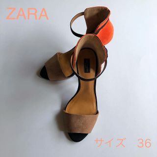 ザラ(ZARA)のZARA ザラ   スエードストラップサンダル(サンダル)