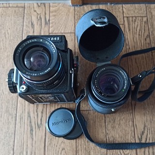 マミヤ(USTMamiya)のMamiya m645 と Sekor C 55mm と 150mm(フィルムカメラ)