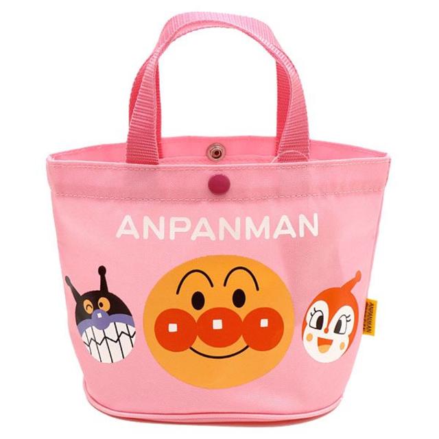 アンパンマン(アンパンマン)の新品　アンパンマン　ミニトートバッグ　ピンク　手提げ　バッグ キッズ/ベビー/マタニティのこども用バッグ(トートバッグ)の商品写真