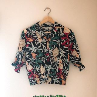 ダブルクローゼット(w closet)のダブルクローゼット　アロハ　ボタニカル　シャツ(シャツ/ブラウス(半袖/袖なし))