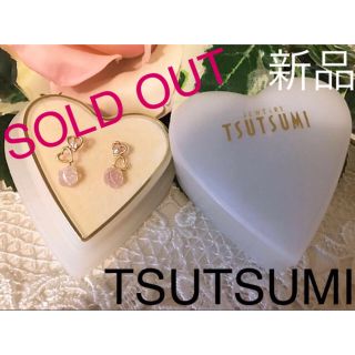 ジュエリーツツミ(JEWELRY TSUTSUMI)の新品❤️TSUTSUMI❤︎ツツミ❤️K10 ハート&バラ ピアス(ピアス)