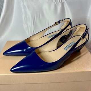 プラダ(PRADA)の*お値下げ*【PRADA】ブルー ポインテッドトゥローヒールパンプス(ハイヒール/パンプス)