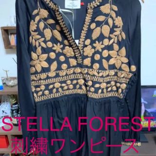 スピックアンドスパン(Spick & Span)の☆ STELLA FOREST （ステラ・フォレスト）刺繍チュニック☆(ひざ丈ワンピース)