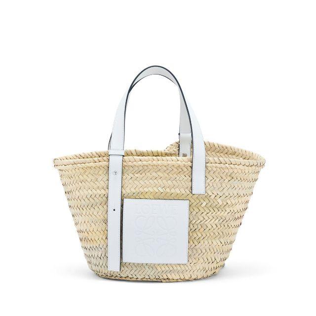 人気カラーの LOEWE - バスケットバッグM ナチュラル/ホワイト Loewe