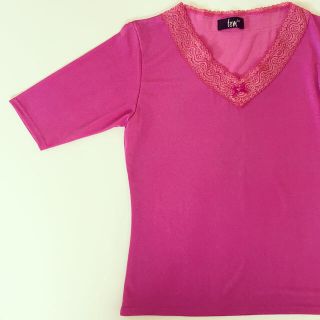 バブルス(Bubbles)のvintage pink tops(カットソー(半袖/袖なし))