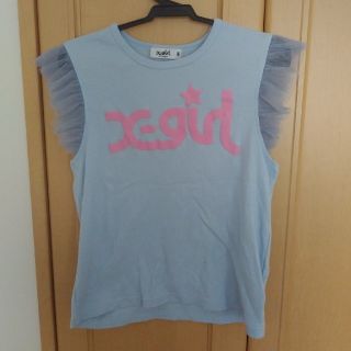 エックスガールステージス(X-girl Stages)のX-girl states　チュールノースリーブTシャツ(140センチ)(Tシャツ/カットソー)