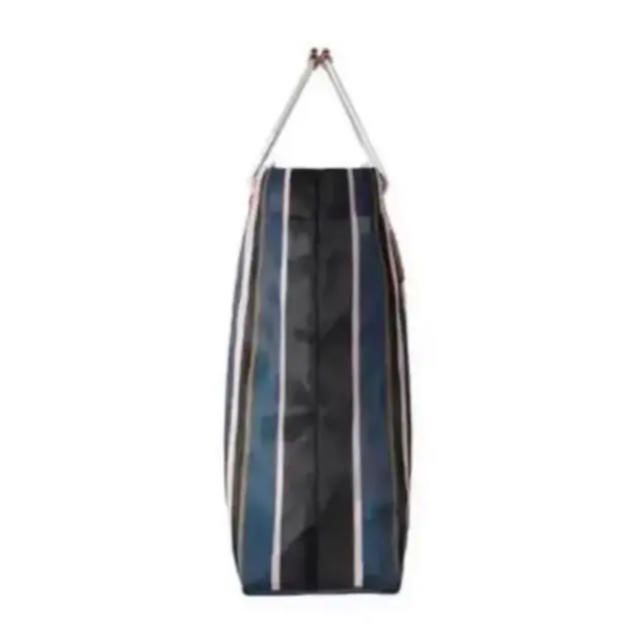 Marni(マルニ)の【新品未使用】マルニ　フラワーカフェ　ストライプバッグ　ナイトブルー レディースのバッグ(ハンドバッグ)の商品写真