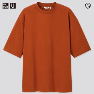 ユニクロ(UNIQLO)のユニクロユー エアリズムコットンオーバーサイズ Tシャツ ダークオレンジ(Tシャツ/カットソー(半袖/袖なし))