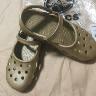 クロックス(crocs)のクロックスw6 ベージュ(バレエシューズ)