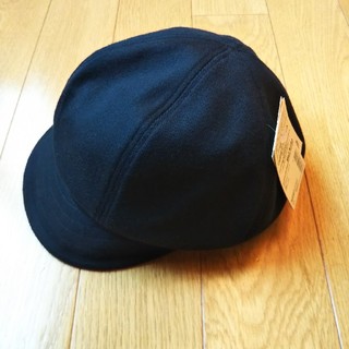 ムジルシリョウヒン(MUJI (無印良品))の無印良品 つば広キャスケット 黒 オーガニックコットン MUJI 撥水 帽子(キャスケット)