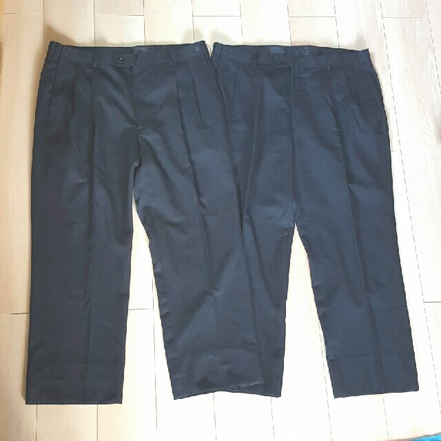 【営業まん様へ】メンズ　ロングパンツ 黒スラックス［104　E7］ メンズのパンツ(スラックス)の商品写真