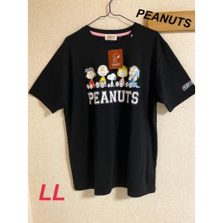 ピーナッツ(PEANUTS)の新品　PEANUTS スヌーピー　メンズ　プリント　Tシャツ　ブラック　LL(Tシャツ/カットソー(半袖/袖なし))