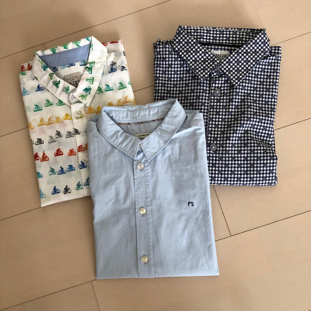 ARMANI JUNIOR(アルマーニ ジュニア)のPaul Smith ARMANI JUNIOR シャツ3点セット② キッズ/ベビー/マタニティのキッズ服男の子用(90cm~)(Tシャツ/カットソー)の商品写真