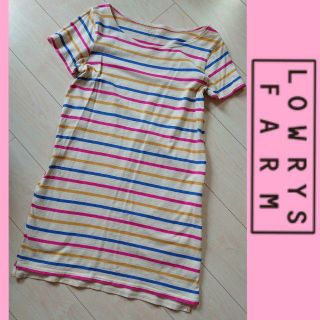 ローリーズファーム(LOWRYS FARM)のめい様‎専用♥ローリーズファーム ボーダー ロング Ｔシャツ  チュニック(ミニワンピース)