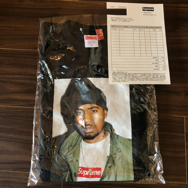 Tシャツ/カットソー(半袖/袖なし)国内正規新品未使用 納品書付き Supreme Nas TEE Black M