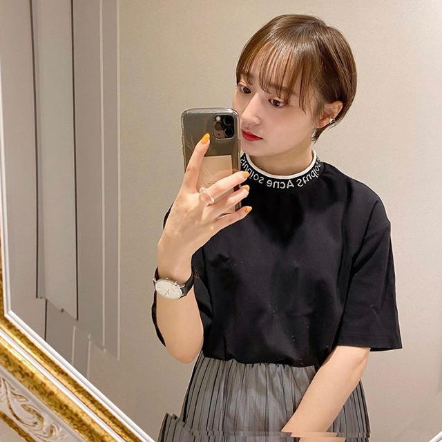 acne studios モックネック navid tシャツ ブラック | tspea.org