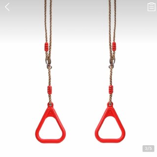 子供体操吊り輪  ロープ長さ調節可能 携帯便利 体操筋トレエクササイズ(知育玩具)