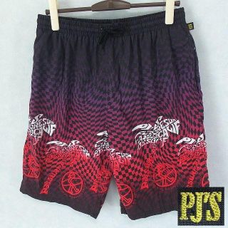 ピージェーズサーフ(PJ's Surf)の【PJ'S SURF】 美品 ピージェーズサーフ 紫赤水着 ハーフパンツ LL(水着)