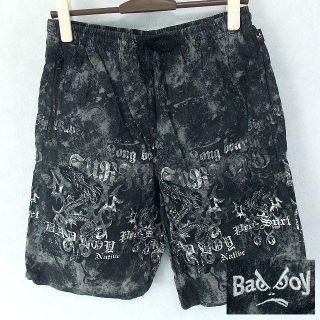 バッドボーイ(BADBOY)の【BADBOY】 美品 バッドボーイ ブラック水着 ハーフパンツ サイズ2L(水着)