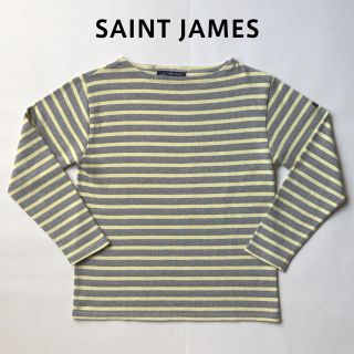 セントジェームス(SAINT JAMES)のsaint james ウェッソン 灰 薄黄 ボーダー セントジェームス T0(カットソー(長袖/七分))