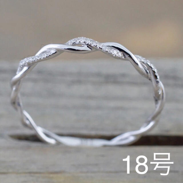人気 ジルコニア リング 18号 シルバー 指輪 レディース シンプル 可愛い  レディースのアクセサリー(リング(指輪))の商品写真