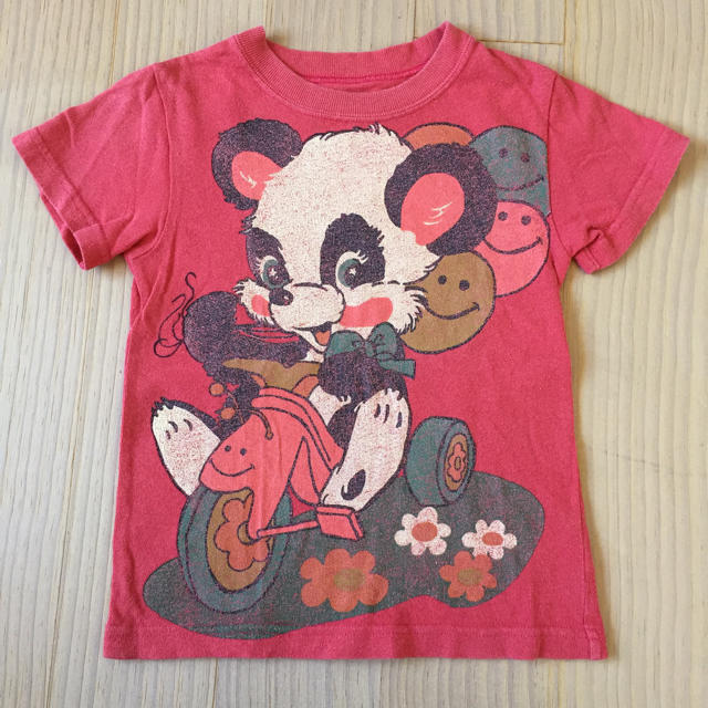 GrandGround(グラグラ)のグラグラ パンダちゃん Ｔシャツ 赤 キッズ/ベビー/マタニティのキッズ服女の子用(90cm~)(Tシャツ/カットソー)の商品写真