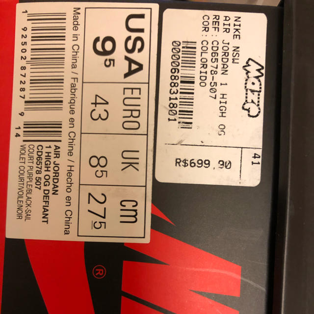 AIR JORDAN 1 LA TO CHICAGO 27.5cm