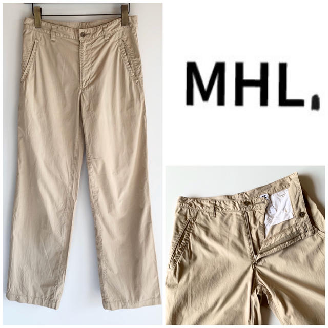 MHL. ライトコットンストレートチノパンツ ベージュ マーガレットハウエル