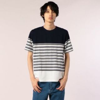 ノーリーズ(NOLLEY'S)の未使用美品 グロスター GLOSTER ハニカム転換ボーダーＴシャツ S  新品(Tシャツ/カットソー(半袖/袖なし))