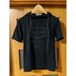 マンオブムーズ(MofM(man of moods))の美品 MofM マンオブムーズ 半袖パーカー Tシャツ 1 ブラック(Tシャツ/カットソー(半袖/袖なし))