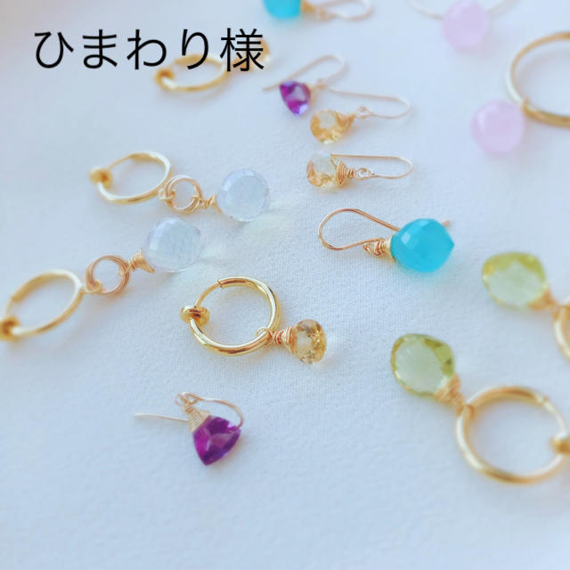 ひまわり様 同梱 パールフープイヤリング ハンドメイドのアクセサリー(イヤリング)の商品写真