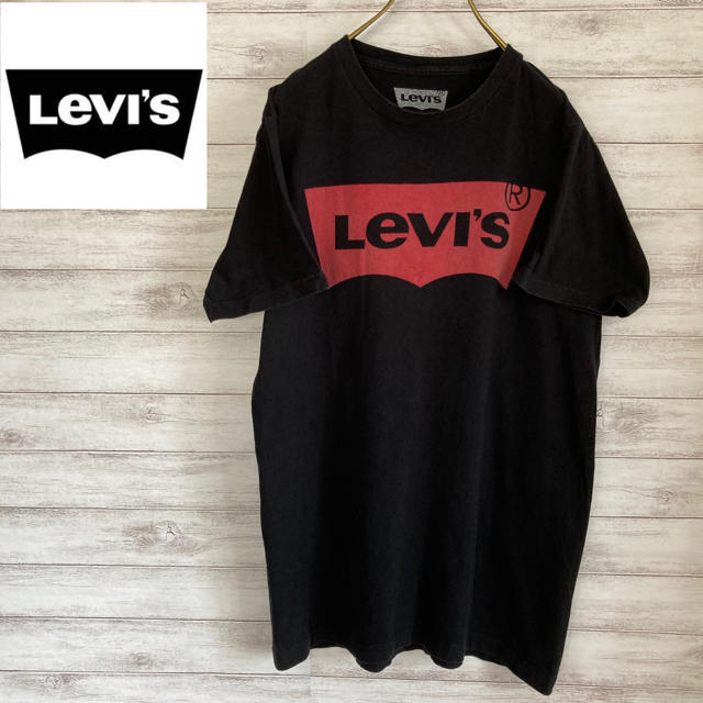 Levi's(リーバイス)のMサイズ 古着 Tシャツ リーバイス 黒 ブラック メキシコ製 メンズのトップス(Tシャツ/カットソー(半袖/袖なし))の商品写真
