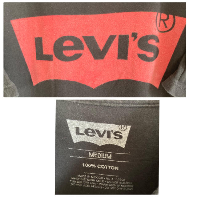 Levi's(リーバイス)のMサイズ 古着 Tシャツ リーバイス 黒 ブラック メキシコ製 メンズのトップス(Tシャツ/カットソー(半袖/袖なし))の商品写真