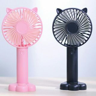 ハンディーファン　猫耳　ピンク　ハンディファン　携帯扇風機(扇風機)