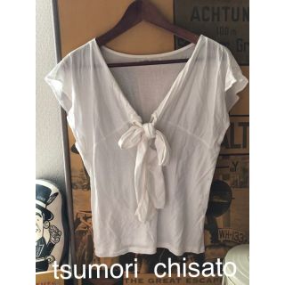 ツモリチサト(TSUMORI CHISATO)のツモリチサト　カットソー  白　レディース  (カットソー(半袖/袖なし))